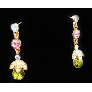 Collier & Oorbellen bezet Swarovski Pauw
